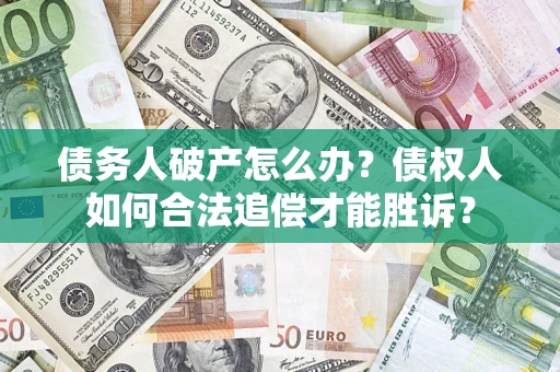 武汉债务人破产怎么办？债权人如何合法追偿才能胜诉？
