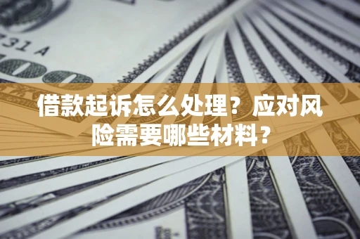 武汉借款起诉怎么处理？应对风险需要哪些材料？
