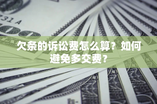 武汉欠条的诉讼费怎么算？如何避免多交费？