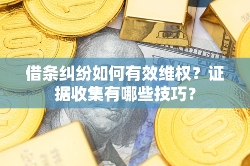 武汉借条纠纷如何有效维权？证据收集有哪些技巧？
