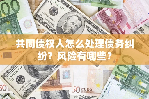 武汉共同债权人怎么处理债务纠纷？风险有哪些？